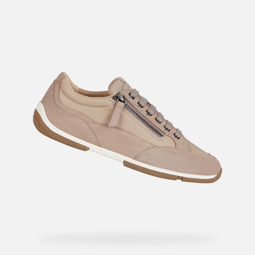 Geox Sneakers Dark Beige D Aglaia - Geox Womens Shoes - UBILAJ361